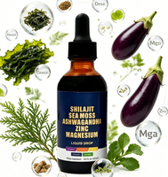 Gouttes liquides de complexe de Shilajit de qualité supérieure |   Complément alimentaire à base d'algues marines, d'ashwagandha, de zinc et de magnésium pour le soutien complet de la santé du corps