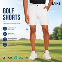 Herenshorts golf, geborduurde logo, lichtgewicht, sneldrogend, 7 inch, casual, performance shorts, hoge taille, zakken, golfkleding leverancier