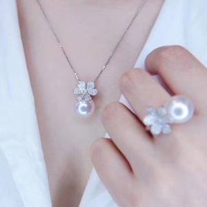 WENCHI S925, Plata, Accesorios para Perlas DIY, Soporte Vacío, Anillo para Colgante, Set de Joyería Fina, Modelo Chino 10633 para Moda - Product Image 1