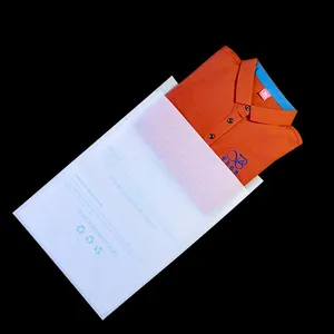 Custom Logo Translucent Biodegradable Paper Bag For Clothing Self-adhesive Semi-transparent Glassine Paper Bag