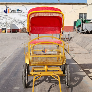 Chariot à chevaux à <span class=keywords><strong>4</strong></span> roues, directement de l'usine, avec auvent doré, pour mariages et visites panoramiques - Product Image 4