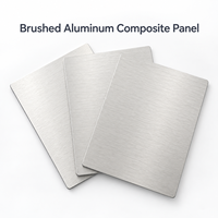 Panneau composite en aluminium brossé 4 mm 1220x2440 mm en noir pour panneaux muraux intérieurs personnalisés