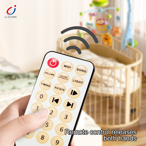 Móvil musical para cuna Chengji con rotación 360°, conexión inalámbrica, control remoto, oso colgante, campana para cama <span class=keywords><strong>de</strong></span> bebé con luz, <span class=keywords><strong>de</strong></span> fábrica - Product Image 3