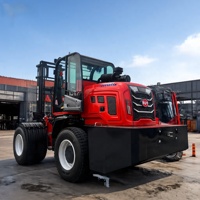 3 tonnes de conteneur de chariot diesel 5 8 10 tonnes 4WD de chariot élévateur tout terrain pour le commerce extérieur