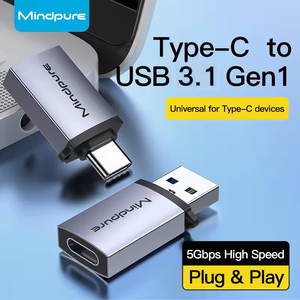 Adaptador USB 3.0 OTG de Aleación de Aluminio Mindpure de 5 Gbps, Conector USB-C Macho a Hembra, Transferencia de Datos, Convertidor Tipo C, Carga Rápida - Product Image 1