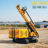 Pileuse hydraulique solaire à 6 cylindres haute puissance, engin de pieutage photovoltaïque sur chenilles pour projets solaires