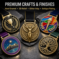 Médailles de triathlon en alliage de zinc lourd, bronze antique, relief 3D, récompenses sportives avec cordon
