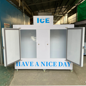 Armoire extérieure de congélateur de glace de sacs de marchandiseur commercial de stockage de glace