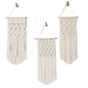 Tenture murale en macramé Tissé Boho <span class=keywords><strong>Chic</strong></span> Décoration murale Couleur Beige Naturel Boho Macramé Tenture murale Bohème Tapisserie - Product Image 1