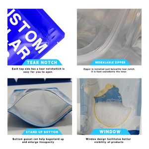 定制印刷可重新密封自封袋食品模切防臭站起来袋铝3.5g塑料包装聚酯薄膜袋与标志 - Product Image 2