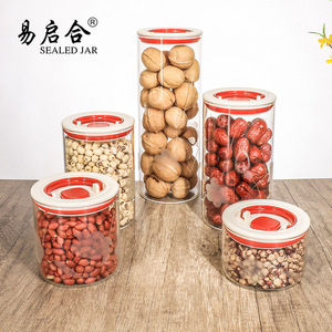 Glass Storage Jar Airtight Cylinder High Borosilicate Food Container With Plastic Lid - Product Image 5