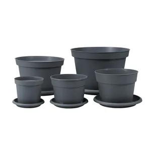 4 To 10 Inch Plastic Flower Pot Container Round Plastic Planter Pot With Tray Root Control Pot For Plant Seeds Nursery
