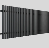 Clôture murale en panneaux d'aluminium modernes sur mesure pour maison, villa, jardin extérieur, clôture en aluminium à lattes horizontales