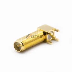 50 Ohms Rf Coaxial Connectors SMA Connector Female PCB Edge Mount