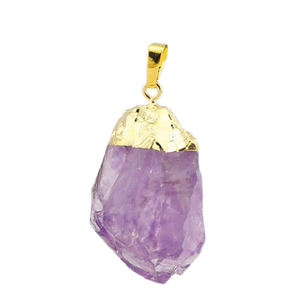 Punta di Quarzo Naturale Grezzo Grande Pietra Grezza Placcata in Platino Design Classico per Ciondolo da Bambino per Gioielli - Product Image 4