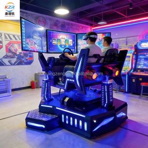ผู้ผลิตเครื่องเล่นเกมไดนามิกสำหรับศูนย์สันทนาการจำลองการแข่งรถแบบสามจอภาพ ระบบ VR หกแกน - Product Image 5