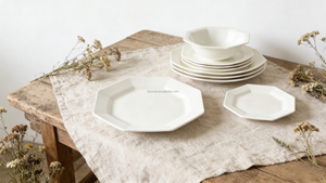 <span class=keywords><strong>Assiette</strong></span> à dîner <span class=keywords><strong>octogonale</strong></span> en céramique <span class=keywords><strong>blanche</strong></span> de 11 pouces, 26 cm, <span class=keywords><strong>assiette</strong></span> carrée <span class=keywords><strong>octogonale</strong></span> pour servir le steak, pour restaurant, vaisselle de table à domicile - Product Image 4
