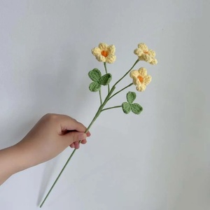 Buket Bunga Kuncup Sorrel Kayu Rajutan Buatan & Tenun Tangan dari Katun untuk Dekorasi Pesta Pernikahan - Product Image 6