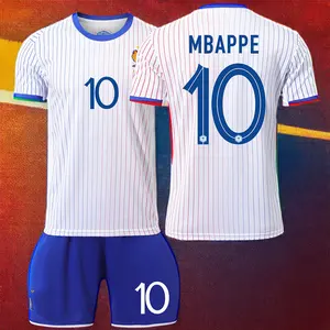 ヨーロピアンカップサッカーシャツ2024-2025フランスアウェイファンビジョンサッカージャージー