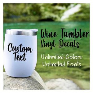 Vinilo Adhesivo Personalizable para Escaparates con Nombre o Logotipo de tu Empresa, Adhesivo para Vasos de Vino, Letras para Ventanas y Puertas - Product Image 1