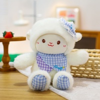 Nouvelle Peluche Mignonne en Forme de Mouton avec Tablier, en Coton PP Super Doux et Maille Lavée, Magnétique, Rose, pour Princesse, avec Fonction Apaisante et Recharge USB
