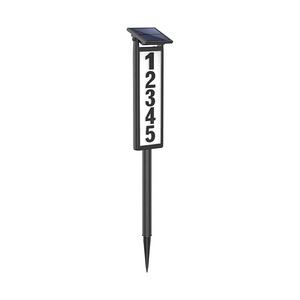 Lighted Up Outside <strong>Yard</strong> Waterproof Solar Door Plaque Number Solar Address Powered House Numbers Signs - Product Image 4