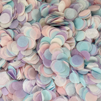 Confettis en papier de riz biodégradable multicolores JIN PENG 1KG, cercles/rectangles pour la décoration de mariage, fête ou baby shower