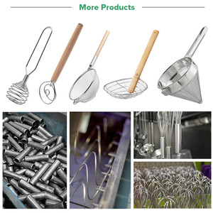 <span class=keywords><strong>Fouet</strong></span> <span class=keywords><strong>à</strong></span> pâte danoise en acier inoxydable / Outil de pâtisserie / Mélangeur de farine / Fournitures pour la cuisson du pain avec manche en bois - Product Image 6