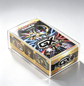Boîte de présentation en acrylique transparent anti-jaunissement magnétique de 5 mm, boîte de protection résistante aux UV pour boîte de boosters <span class=keywords><strong>GX</strong></span> TCG japonaise - Product Image 1