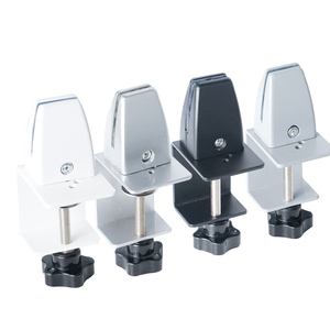 Nhôm C Hình Dạng Văn Phòng Bàn Màn Hình Acrylic Divider Ajustabla Phân Vùng Kẹp Bàn Kẹp Nhôm - Product Image 1