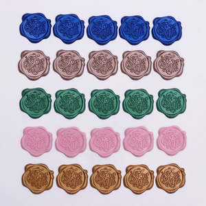 Sceau autocollant en feuille de cire auto-adhésive, étiquette auto-adhésive, pour sceau de cire, de couleur or, pour feuille de mariage - Product Image 5