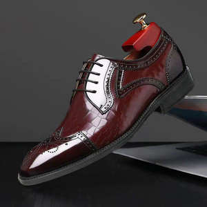S3156R <span class=keywords><strong>scarpe</strong></span> in pelle di alta qualità da <span class=keywords><strong>uomo</strong></span> eleganti e lucide a punta - Product Image 1