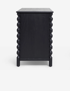 Mobilier de chambre à coucher de haute qualité <span class=keywords><strong>commode</strong></span> contemporaine française à 8 tiroirs en chêne massif <span class=keywords><strong>noir</strong></span> - Product Image 3
