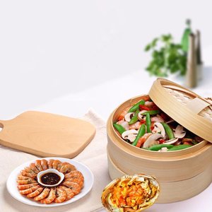 Cesta de vapor de bambú natural personalizada para uso en restaurantes-Bonito y barato Hotel Dim Sum & Sushi Arroz Food Cooking Container - Product Image 1