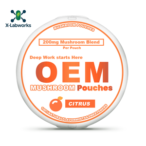 X-Labworks 100% Naturel Boost d'Énergie Crinière de Lion Champignon Sachet Instantané Faible MOQ Extrait Végétal SNUS - Product Image 1