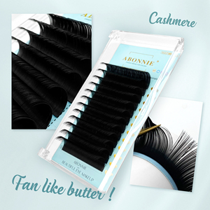 Abonnie Venta al por mayor Individual Mink Matte Black Lash Bandejas Mega Volume Velvet Lash Extensions Suministros Cachemira Extensiones de <span class=keywords><strong>pestañas</strong></span> - Product Image 5