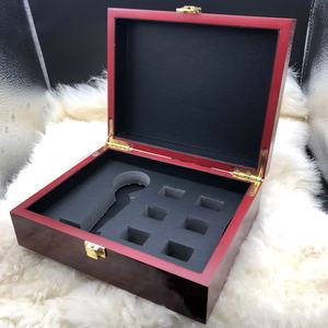Championship Ring 6 Ring Holes and 1 Basketball Trophy Hole Wooden Box