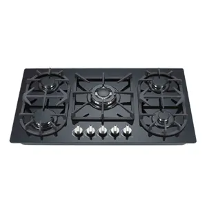 Kitchen Cooking Appliances gas cooktop 5 burner glass top built in gas stove