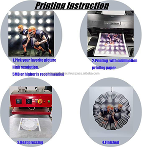 Spinner de Viento Metálico 3D para Sublimación, Spinner de Viento de Aluminio de Doble Cara para Sublimación, Cinético Impulsado por el Viento para Prensa de Calor - Product Image 6