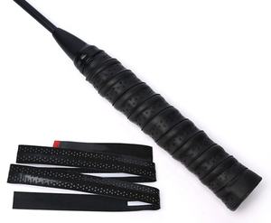 Empuñadura de raqueta de bádminton personalizada, mango protector desechable, instalación conveniente, protege las lesiones de las manos, cintas de agarre de cuero PU - Product Image 1