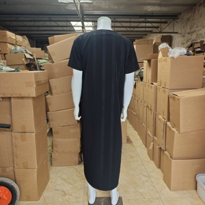 ثوب فاخر من نسيج كوشيبو للرجال على الطراز المغربي الأصيل الفلسطيني إيكاف جبة إسلامي للرجال المسلمين - Product Image 4