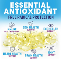 Rosebest Complément alimentaire naturel végétalien HALAL à haute teneur en vitamine E, antioxydant, capsule molle pour la santé immunitaire et cutanée