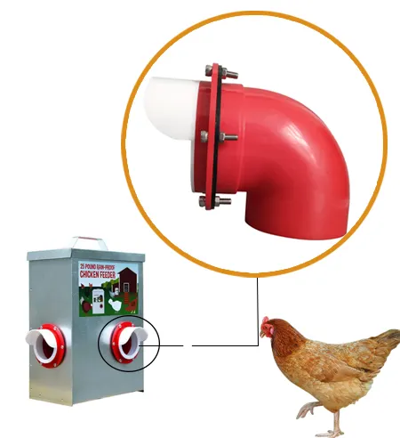 PORT Pemberi Makan dengan Awning Hanya untuk DIY Chicken Feeder DIY PH-180 PORT Pemberi Makan Tahan Limbah Tahan Hujan