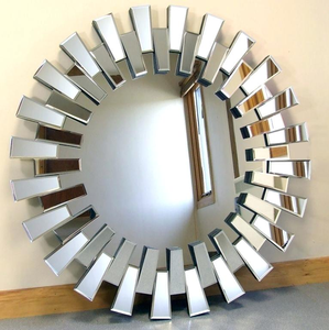 <span class=keywords><strong>Espejo</strong></span> decorativo de diseño elegante antiguo, cristal redondo de <span class=keywords><strong>plata</strong></span> en forma de <span class=keywords><strong>sol</strong></span> con marco de hoja de <span class=keywords><strong>plata</strong></span>, <span class=keywords><strong>espejo</strong></span> de pared - Product Image 1