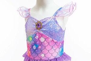 Mermaid Dress Birthday Girl Princess Ariel Costume Kids Halloween Cosplay Children Birthday Party <strong>Clothes</strong> - Product Image 4