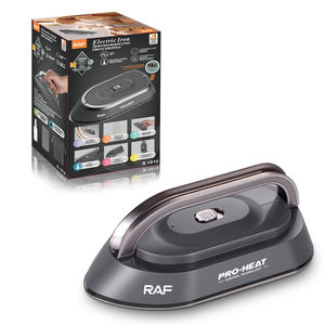 Plancha <span class=keywords><strong>el</strong></span>éctrica RAF <span class=keywords><strong>Hierro</strong></span> <span class=keywords><strong>El</strong></span>éctrico 300W Suela de teflón compacta Doble voltaje 110V230V Diseño para un planchado de viaje suave y fácil - Product Image 1