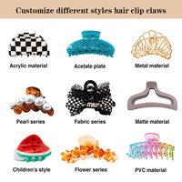 Accessoires pour femmes, pinces à cheveux en acrylique mat rose
