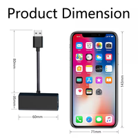 Adaptateur USB CarPlay sans fil Koogold EC-C301, compatible universellement avec l'écran du moniteur de voiture, prise en charge de la mise en miroir d'écran iOS/Android TikTok