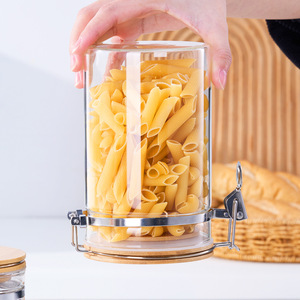 Barattolo <span class=keywords><strong>di</strong></span> conservazione <span class=keywords><strong>sottovuoto</strong></span> <span class=keywords><strong>per</strong></span> alimenti addensato a prova <span class=keywords><strong>di</strong></span> umidità <span class=keywords><strong>di</strong></span> grande capacità a scatto <span class=keywords><strong>per</strong></span> cereali in <span class=keywords><strong>vetro</strong></span> <span class=keywords><strong>per</strong></span> uso cucina - Product Image 2