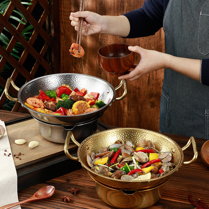 34cm Snowflake Seafood Soup Pot [Silver]